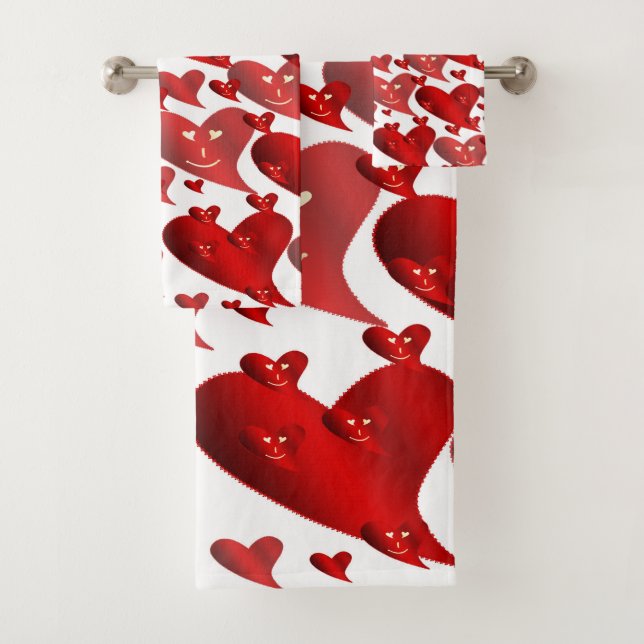 einzigartige, schöne, farbenfrohe, gemalte Muster Badhandtuch Set (Insitu)