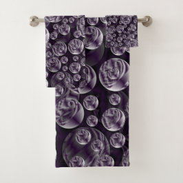 einzigartige, schöne, farbenfrohe, gemalte Muster Badhandtuch Set