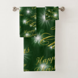 einzigartige, schöne, farbenfrohe, gemalte Muster Badhandtuch Set