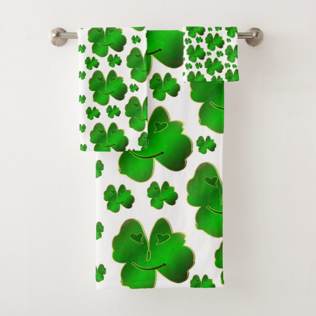 einzigartige, schöne, farbenfrohe, gemalte Muster Badhandtuch Set (Insitu)