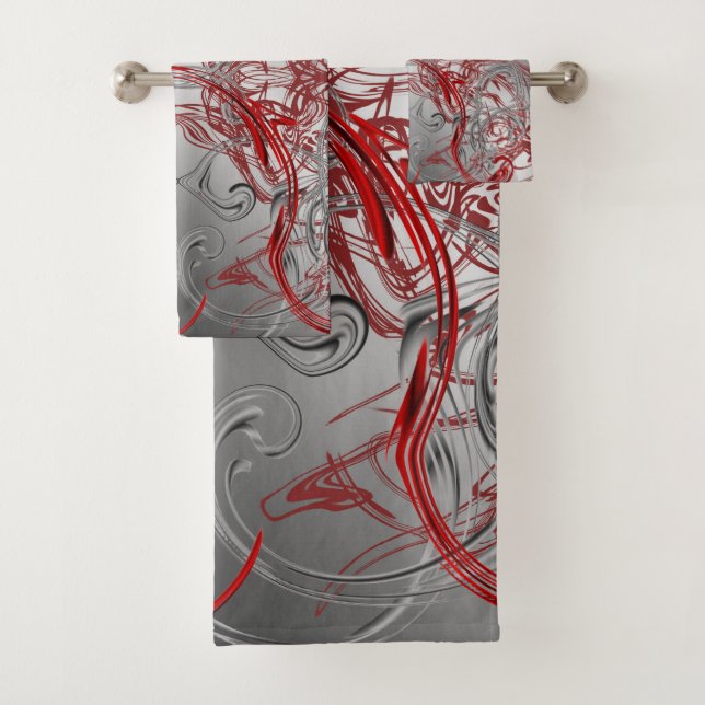 einzigartige, schöne, farbenfrohe, gemalte Muster Badhandtuch Set (Insitu)