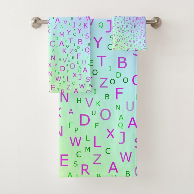 einzigartige, schöne, farbenfrohe, gemalte Muster Badhandtuch Set (Insitu)