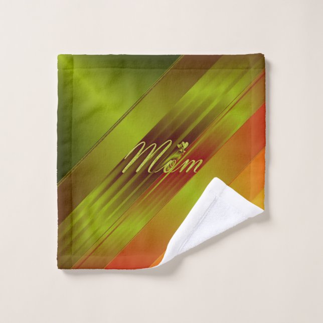 einzigartige, schöne, farbenfrohe, gemalte Muster Badhandtuch Set (Waschlappen)