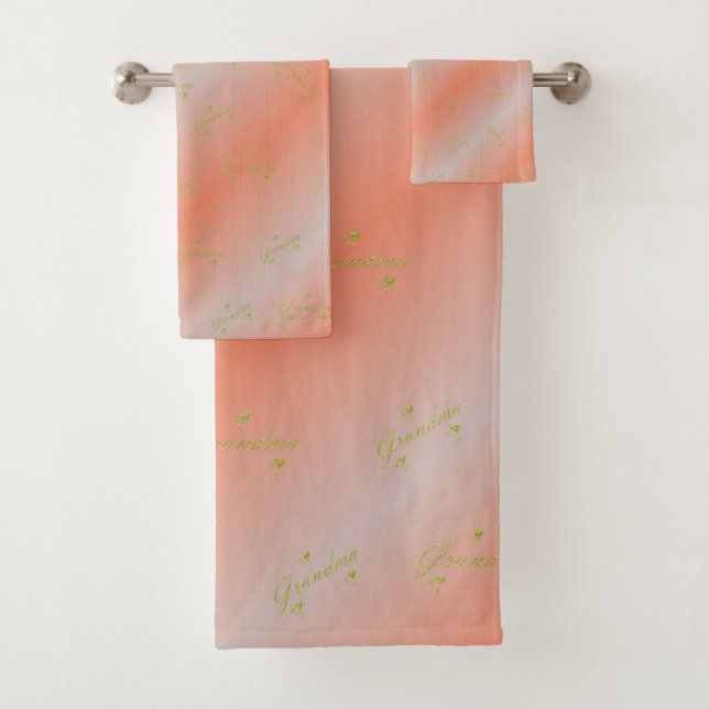 einzigartige, schöne, farbenfrohe, gemalte Muster Badhandtuch Set (Insitu)