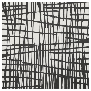 Einzigartige Schwarz-weiße handgemalte Stoff