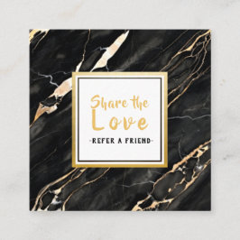 Einzigartige schwarze quadratische visitenkarte