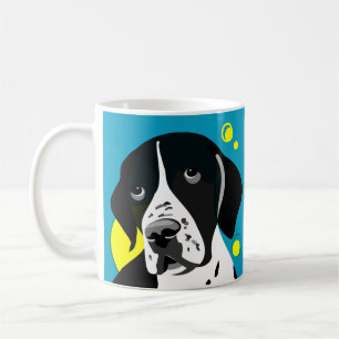 Einzigartige Schwarzweiss-Zeiger-HundeTassen Kaffeetasse
