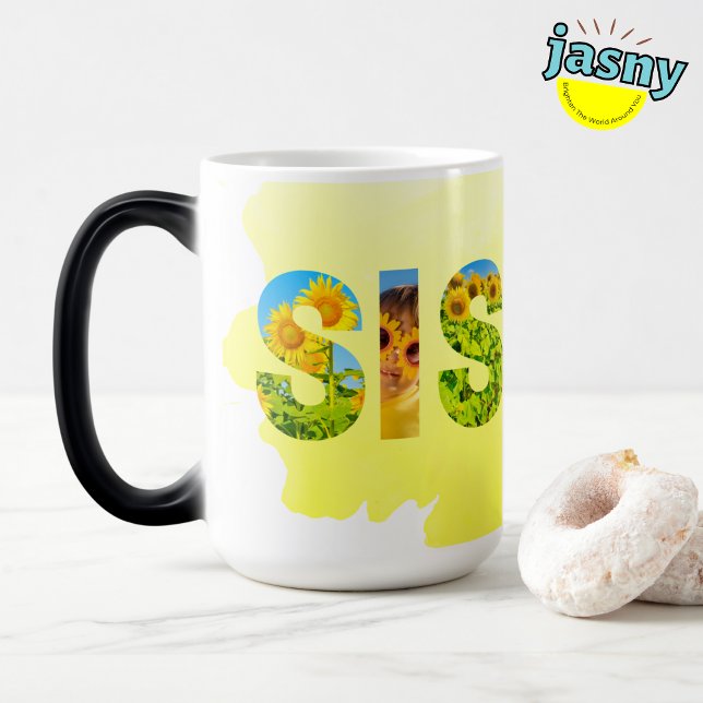 Einzigartige Schwester Themed Gelbe Sonnenblume Verwandlungstasse (Von Creator hochgeladen)