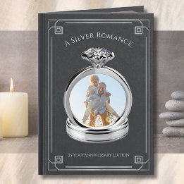 Einzigartige silberne Hochzeitsjubiläum-Storybook  Karte