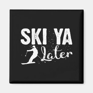 Einzigartige Skikunst für Männer Frauen Kinder Ski Magnet