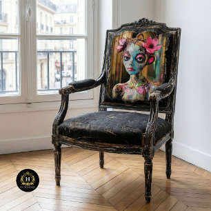Einzigartige skurrile gotische Gargoyle-Decoupage Seidenpapier