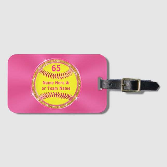 Einzigartige Softball-Geschenke Gepäcktaschen für  Gepäckanhänger (Vorderseite (Horizontal))