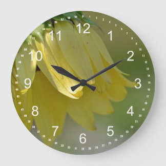 Einzigartige Sonnenblume Große Wanduhr