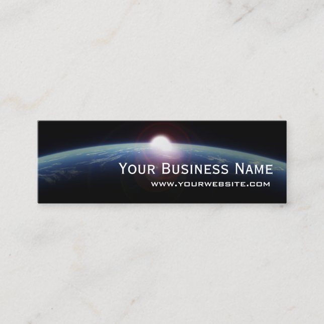 Einzigartige Space Sunrise Mini Business Card Visitenkarte (Vorderseite)
