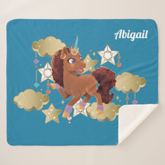 Einzigartige Sterne und Wolken Sherpadecke (Vorderseite (Horizontal))