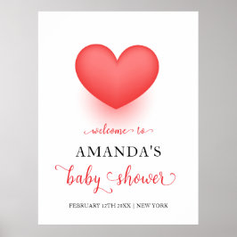 Einzigartige Sweetheart Valentine Baby Dusche Will Poster
