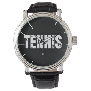 Einzigartige Tennis-Typografie Cool-Text-Boys Girl Armbanduhr