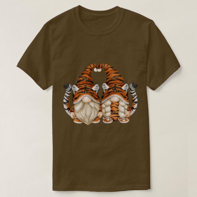 Einzigartige Tigergnomen für die Niedliche Tiger-M T-Shirt (Design vorne)