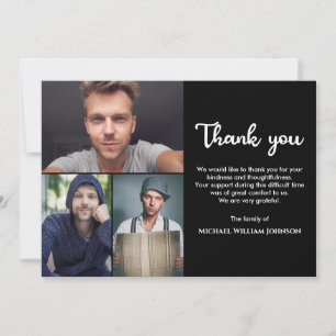 Einzigartige Trauer Gedenk Trauerfeier 3 Foto Coll Dankeskarte