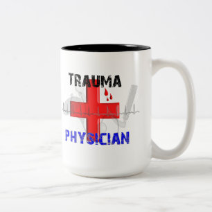 Einzigartige Trauma-Arzt-T - Shirts und Geschenke Zweifarbige Tasse