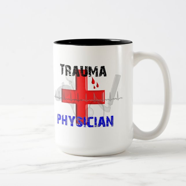 Einzigartige Trauma-Arzt-T - Shirts und Geschenke Zweifarbige Tasse (Rechts)