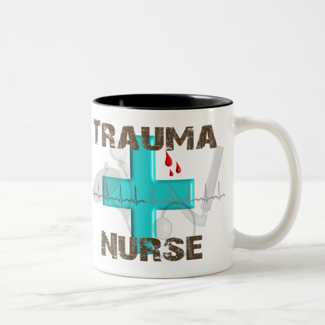 Einzigartige Trauma-Krankenschwester-T - Shirts Zweifarbige Tasse (Rechts)