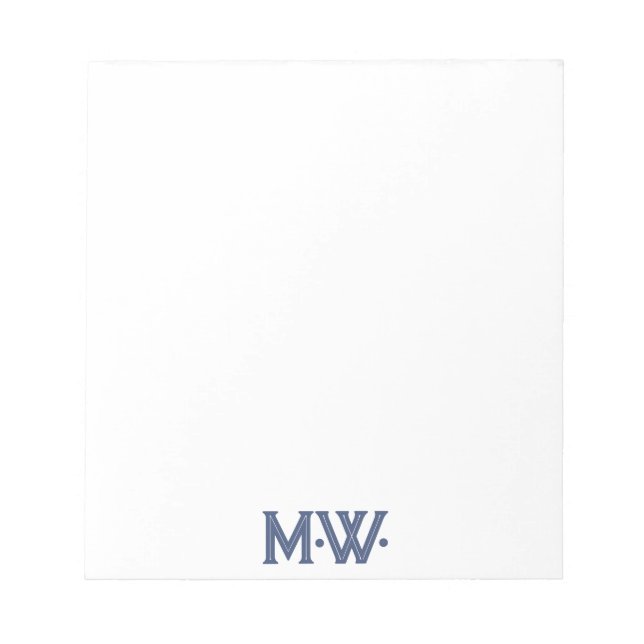 Einzigartige Typografie-Initialen Notizblock (Vorderseite)