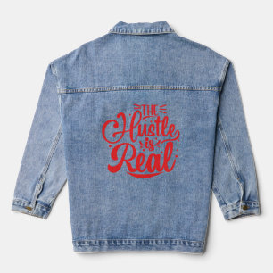 "Einzigartige Typografie - Perfekt für den Alltag Jeansjacke