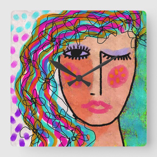 Einzigartige Uhr Abstrakter Kunst (Vorderseite)