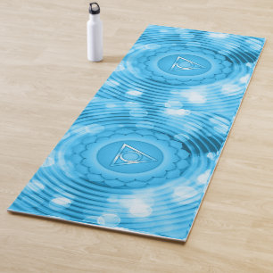 Einzigartige und Atemberaubende Blue Chakra Aura Z Yogamatte