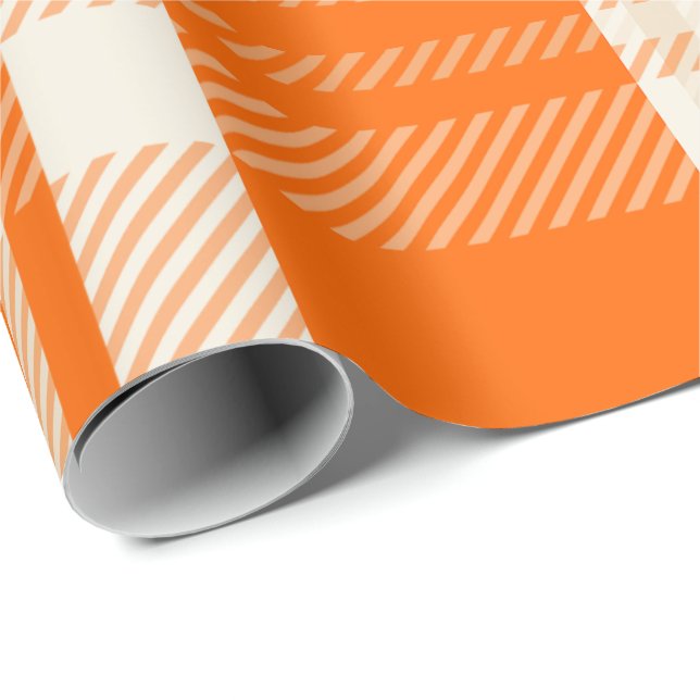 Einzigartige und atemberaubende Orange-Crem-Farbko Geschenkpapier (Rolleneckpunkt)