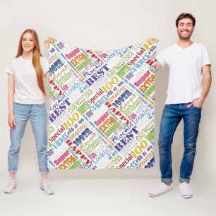 Einzigartige und besondere 100. Geburtstagsgeschen Fleecedecke