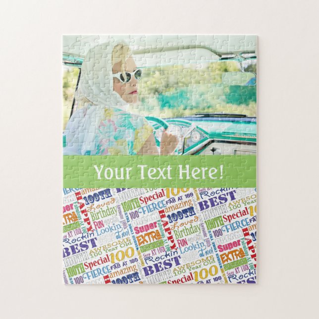 Einzigartige und besondere 100. Geburtstagsgeschen Puzzle (Vertikal)