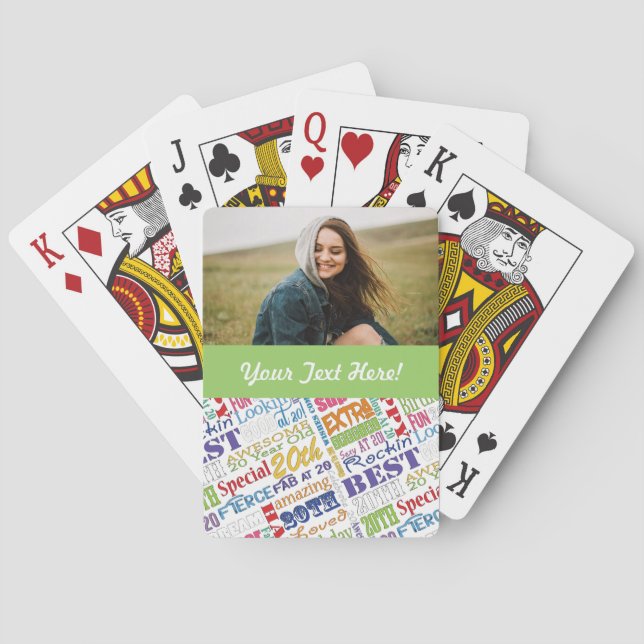 Einzigartige und besondere 20. Geburtstagsgeschenk Spielkarten (Rückseite)