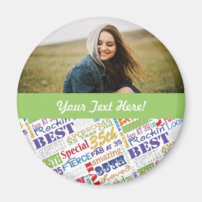 Einzigartige und besondere 35. Geburtstagsgeschenk Magnet (Vorne)