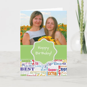 Einzigartige und besondere 50. Geburtstagsgeschenk Karte