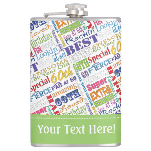 Einzigartige und besondere 60. Geburtstagsgeschenk Flachmann