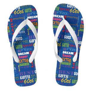 Einzigartige und besondere 60. Geburtstagsgeschenk Flip Flops