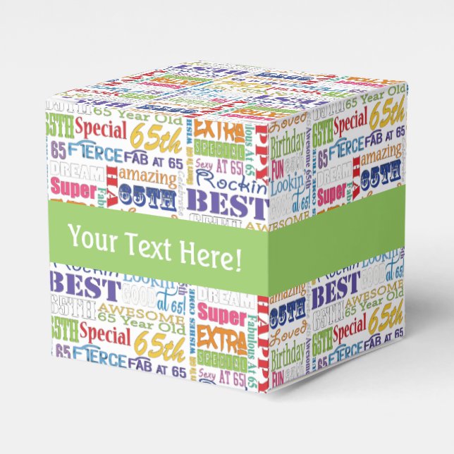 Einzigartige und besondere 65. Geburtstagsgeschenk Geschenkschachtel (Vorderseite)