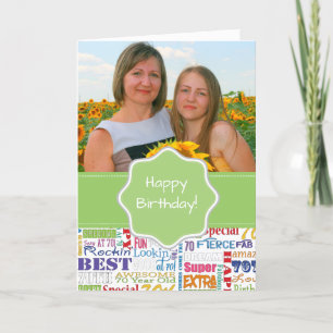 Einzigartige und besondere 70. Geburtstagsgeschenk Karte