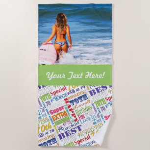 Einzigartige und besondere 70. Geburtstagsgeschenk Strandtuch