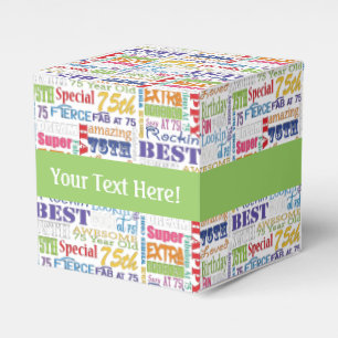 Einzigartige und besondere 75. Geburtstagsgeschenk Geschenkschachtel