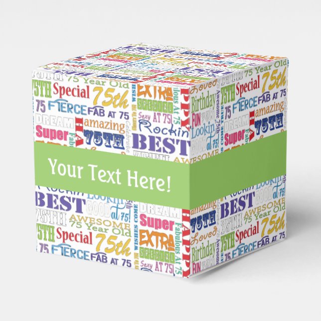 Einzigartige und besondere 75. Geburtstagsgeschenk Geschenkschachtel (Vorderseite)