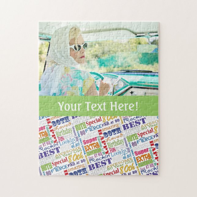 Einzigartige und besondere 80. Geburtstagsgeschenk Puzzle (Vertikal)