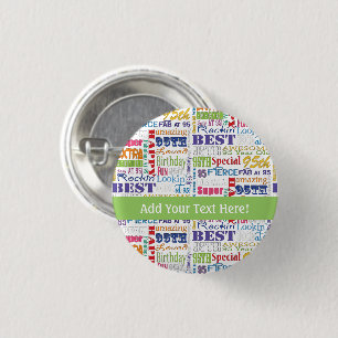 Einzigartige und besondere 95. Geburtstagsgeschenk Button