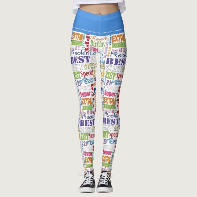 Einzigartige und besondere Geschenke zum 21. Gebur Leggings (Vorderseite)