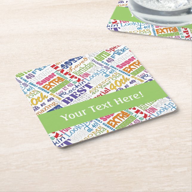 Einzigartige und besondere Geschenke zum 40. Gebur Rechteckiger Pappuntersetzer (angewinkelt)