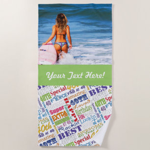 Einzigartige und besondere Geschenke zum 40. Gebur Strandtuch