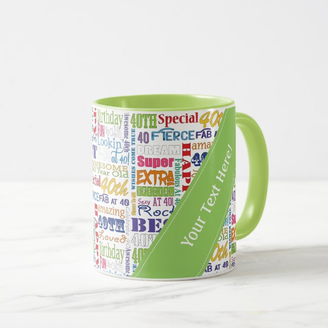 Einzigartige und besondere Geschenke zum 40. Gebur Tasse (VorderseiteRechts)