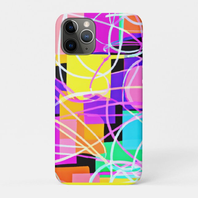 Einzigartige und farbenfrohe Neonmuster Kunst Case-Mate iPhone Hülle (Rückseite)